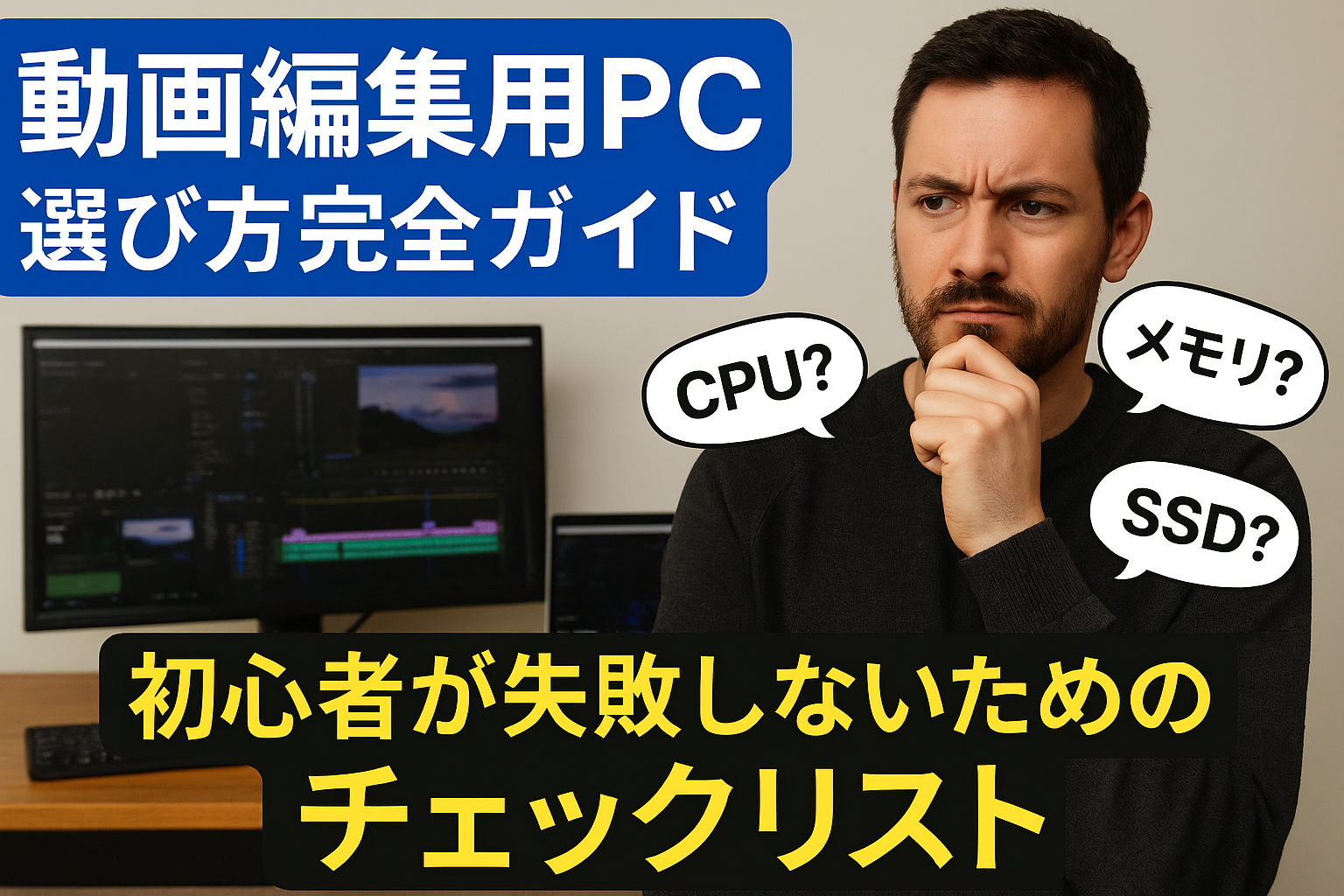 2026年最新】動画編集用パソコンの選び方完全ガイド｜初心者が絶対に